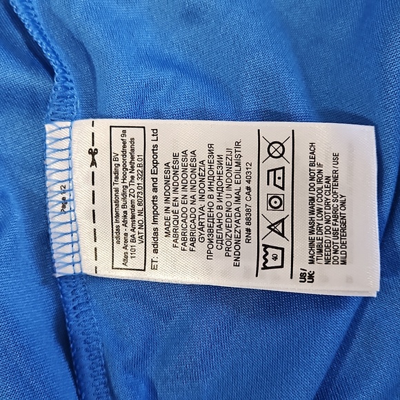 Adidas Long Sleeve Athletic Top, Size S, Blue - Picture 7 of 8